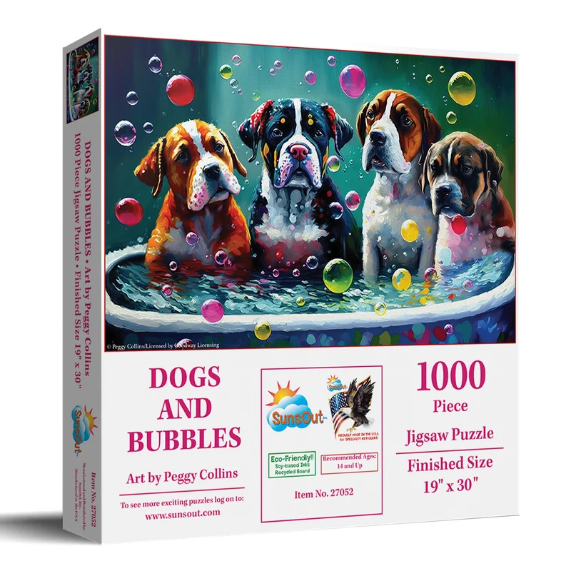 Dogs and Bubbles, Peggy Collins (1000pcs)