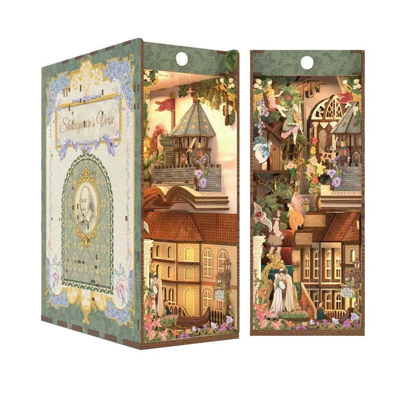 Book Nook - Shakespeare's Verse (Wood with dust cover)