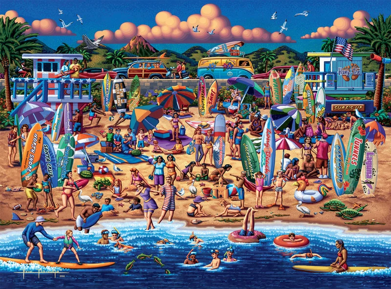 PFG Surfin' USA (500pcs) (Usage/Used - PUZZLES FOR GOOD)