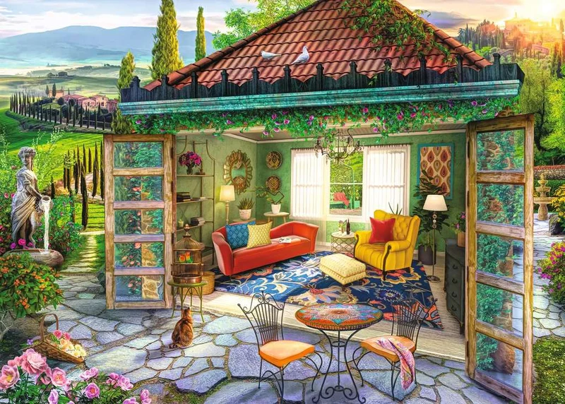 PFG Ravensburger Tuscan Oasis (1000pcs) (Usage/Used - PUZZLES FOR GOOD)