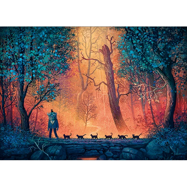 PFG Inner Mystic - Woodland March, Andy Kehoe (1000pcs) (Usage/Used - PUZZLES FOR GOOD)