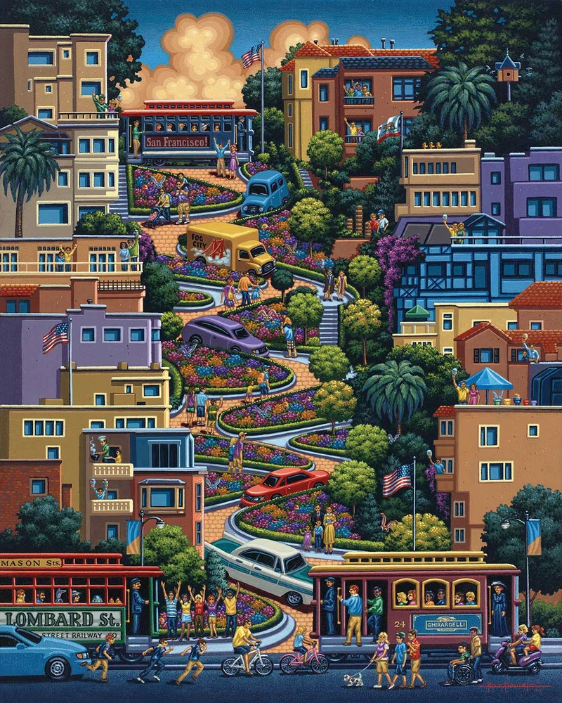 PFG Lombard Street (500pcs) (Usage/Used - PUZZLES FOR GOOD)
