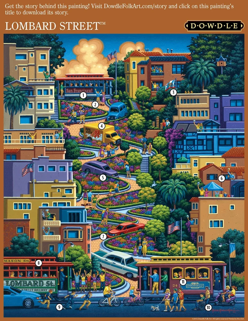 PFG Lombard Street (500pcs) (Usage/Used - PUZZLES FOR GOOD)