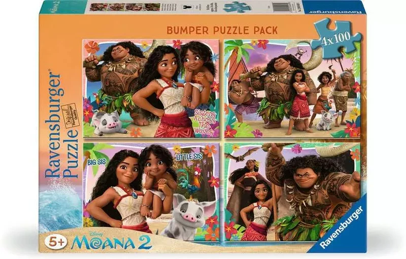 Ravensburger Disney Moana 2 - Bumper Puzzle Pack (4 x 100pcs)