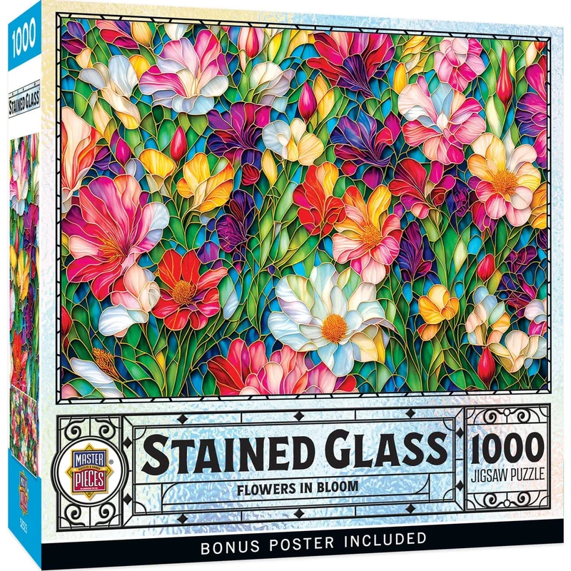 Stained Glass - Flowers in Bloom, Peggy Collins (1000pcs)