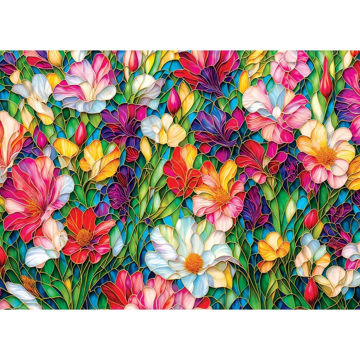 Stained Glass - Flowers in Bloom, Peggy Collins (1000pcs)