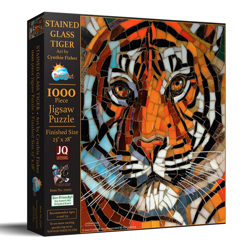 Stained Glass - Tiger, Cynthie Fisher (1000pcs)