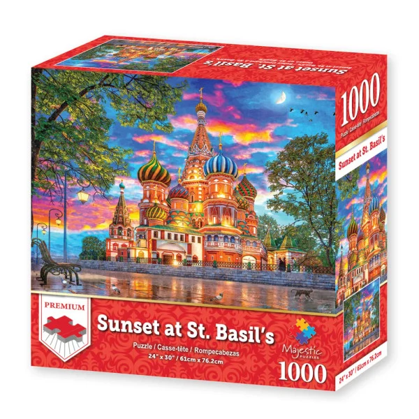 PFG Sunset at St. Basil's (1000pcs) (Usage/Used - PUZZLES FOR GOOD)