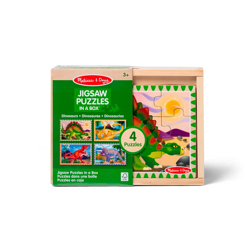 Dinosaurs - Puzzles in a Box (4x12pcs)