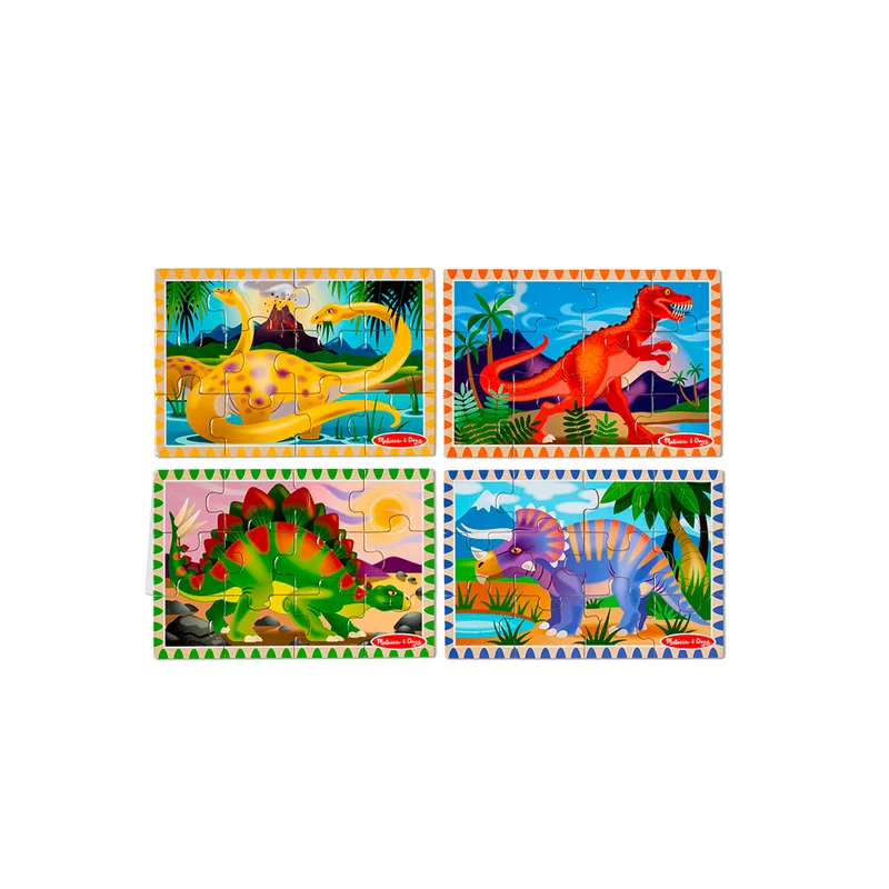 Dinosaurs - Puzzles in a Box (4x12pcs)