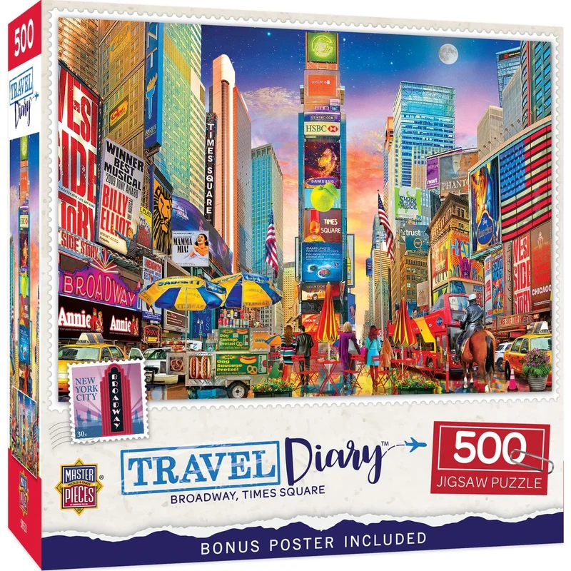 Travel Diary - Broadway, Times Square, David Maclean (500pcs)