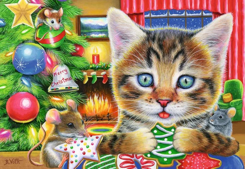 Ravensburger Christmas Kitties (2 x 24 pcs)
