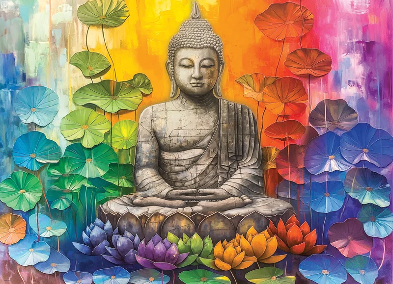 PFG Colorful Buddha (1000pcs) (Usage/Used - PUZZLES FOR GOOD)