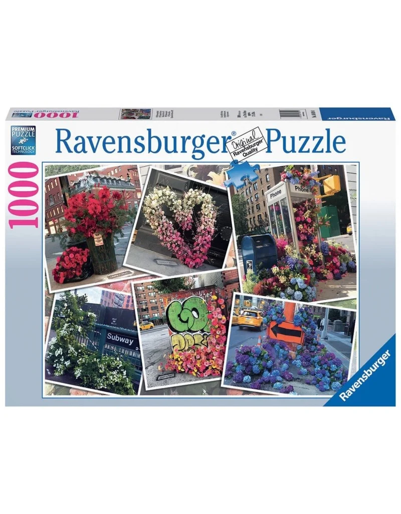 PFG Ravensburger NYC Flower Flash, Lewis Miller (1000pcs) (Usage/Used - PUZZLES FOR GOOD)
