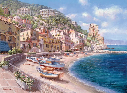 PFG Cetara Italy, Sam Park (1000pcs) (Usage/Used - PUZZLES FOR GOOD)