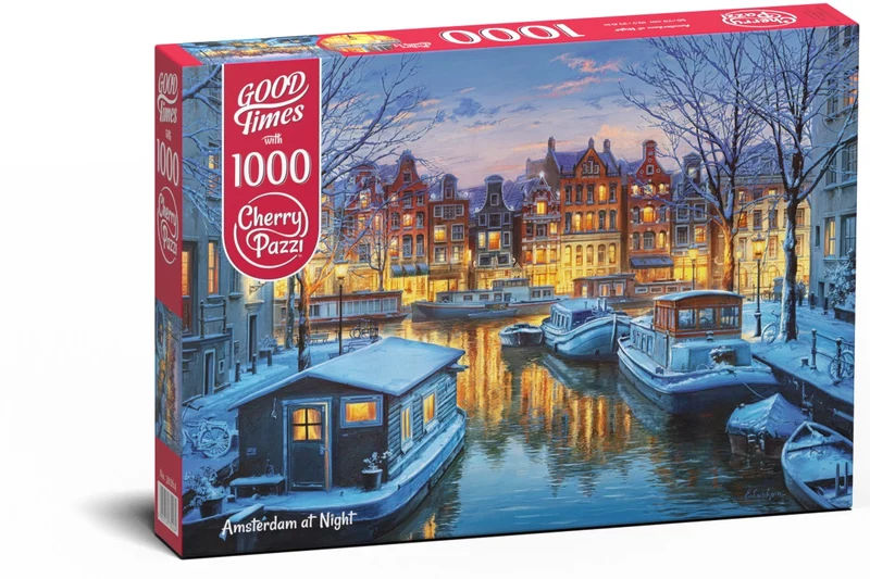 PFG Amsterdam at Night (1000pcs) (Usage/Used - PUZZLES FOR GOOD)
