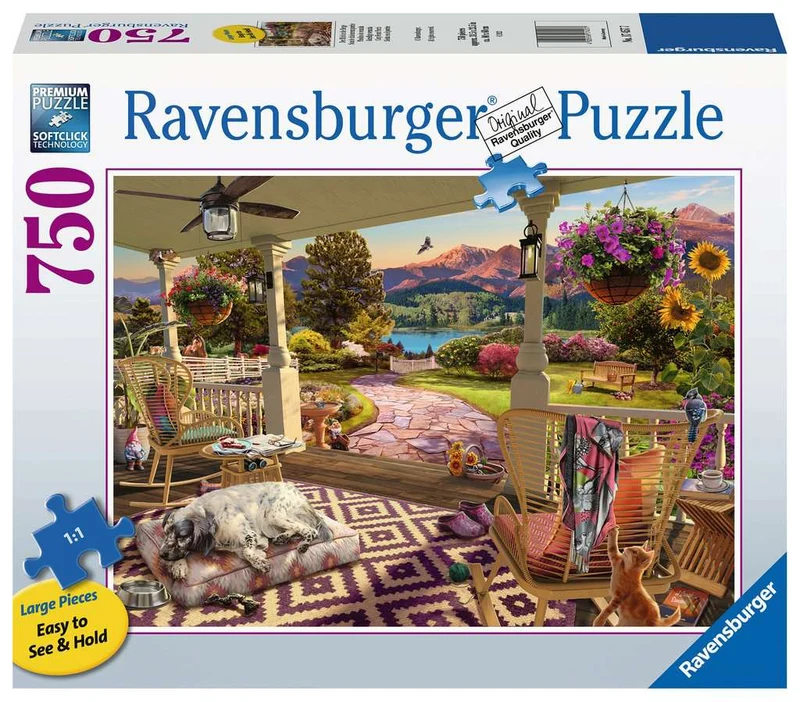 PFG Ravensburger Cozy Front Porch Views (750 Large) (Usage/Used - PUZZLES FOR GOOD)