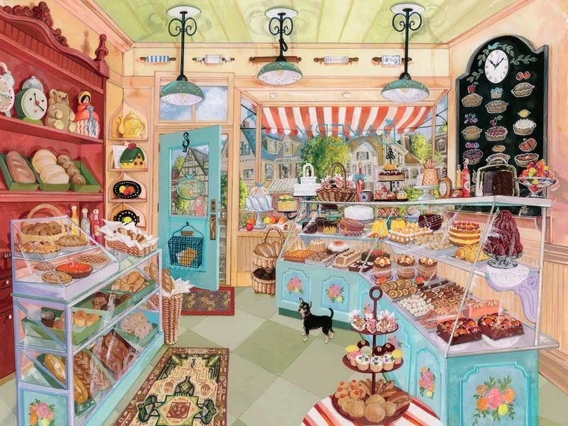 PFG Ravensburger Corner Bakery (750 Large) (Usage/Used - PUZZLES FOR GOOD)