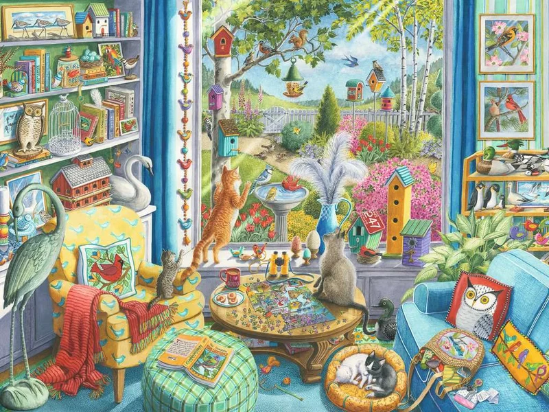 PFG Ravensburger The Bird Watchers (750 Large) (Usage/Used - PUZZLES FOR GOOD)