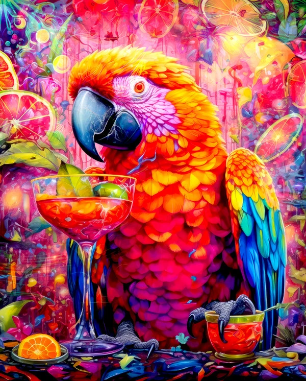 PFG Paradise Parrot (1000pcs) (Usage/Used - PUZZLES FOR GOOD)