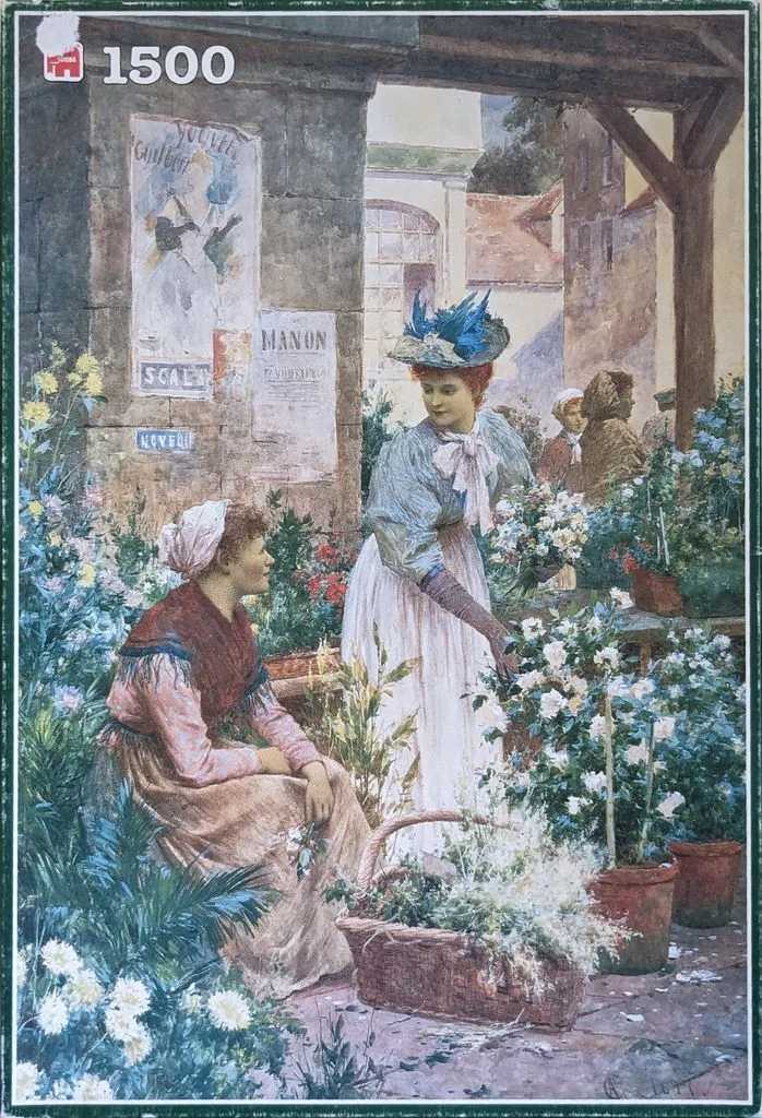 PFG The Flower Market, Boulogne (1500pcs) (Usage/Used - PUZZLES FOR GOOD)
