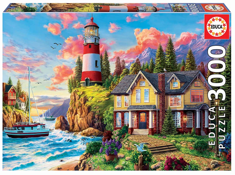 PFG Lighthouse Near the Ocean (3000pcs) (Usage/Used - PUZZLES FOR GOOD)