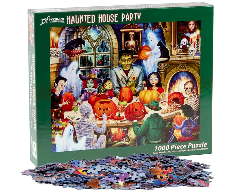 PFG Haunted House Party, Randy Wollenmann (1000pcs) (Usage/Used - PUZZLES FOR GOOD)