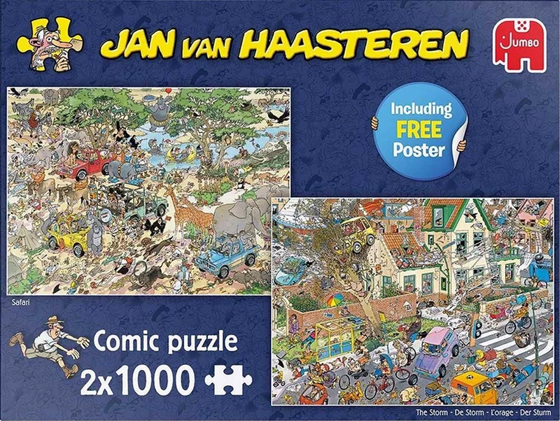 PFG JVH 2-in-1 - Safari & The Storm / Safari & L’orage (2 x 1000pcs) (Usage/Used - PUZZLES FOR GOOD)