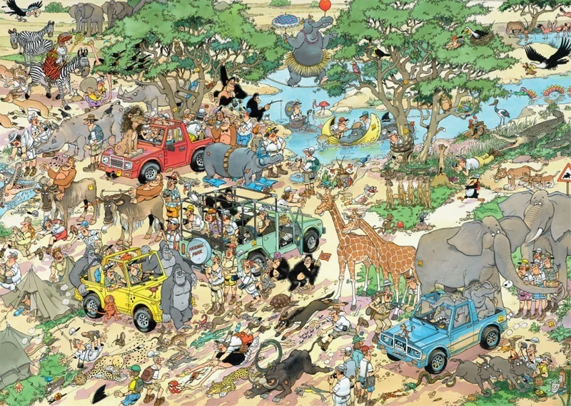 PFG JVH 2-in-1 - Safari & The Storm / Safari & L’orage (2 x 1000pcs) (Usage/Used - PUZZLES FOR GOOD)