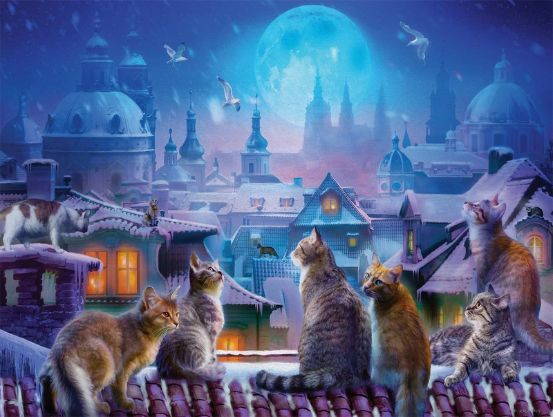 PFG Cats - Assembly of Cats (750pcs) (Usage/Used - PUZZLES FOR GOOD)