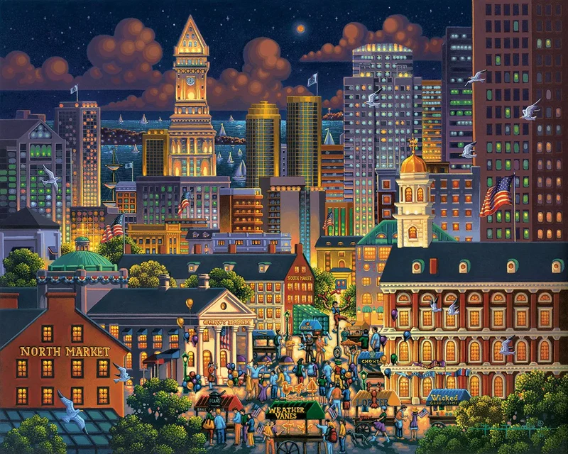 PFG Boston Market (1000pcs) (Usage/Used - PUZZLES FOR GOOD)