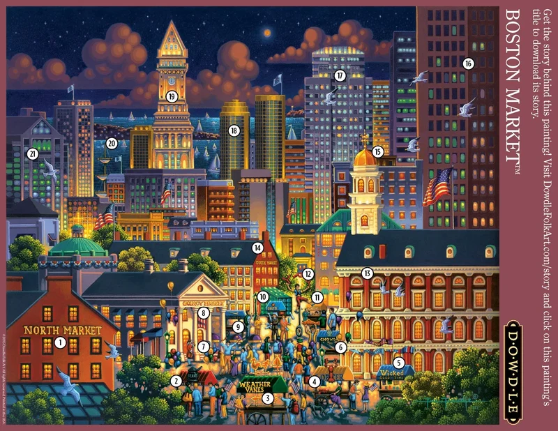 PFG Boston Market (1000pcs) (Usage/Used - PUZZLES FOR GOOD)