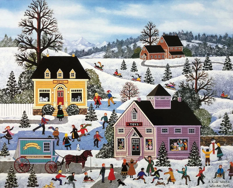 PFG A Kid's World, Jane Wooster Scott (500pcs) (Usage/Used - PUZZLES FOR GOOD)