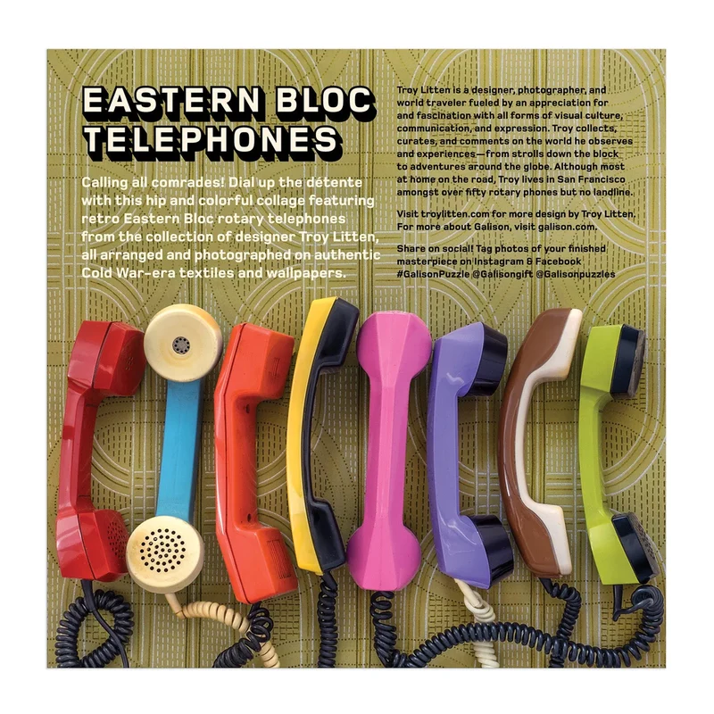 PFG Eastern Bloc Telephones, Troy Litten (500pcs) (Usage/Used - PUZZLES FOR GOOD)