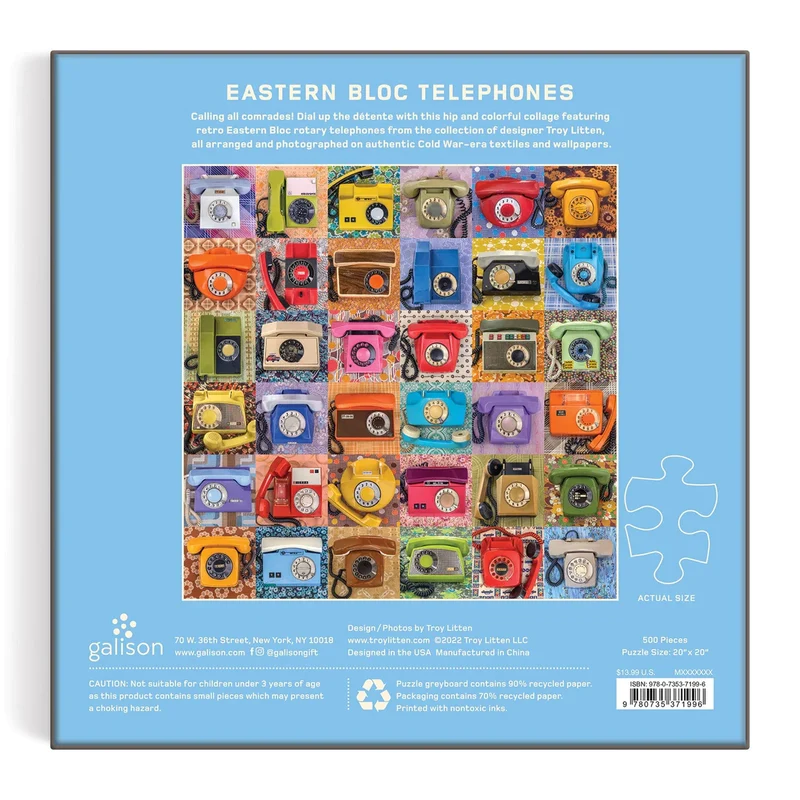 PFG Eastern Bloc Telephones, Troy Litten (500pcs) (Usage/Used - PUZZLES FOR GOOD)