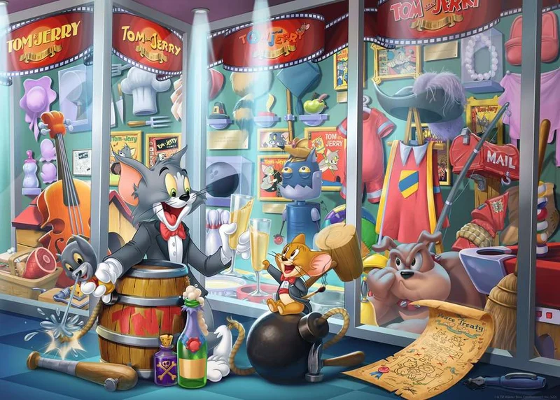 PFG Ravensburger Tom & Jerry: Hall Of Fame (1000pcs) (Usage/Used - PUZZLES FOR GOOD)