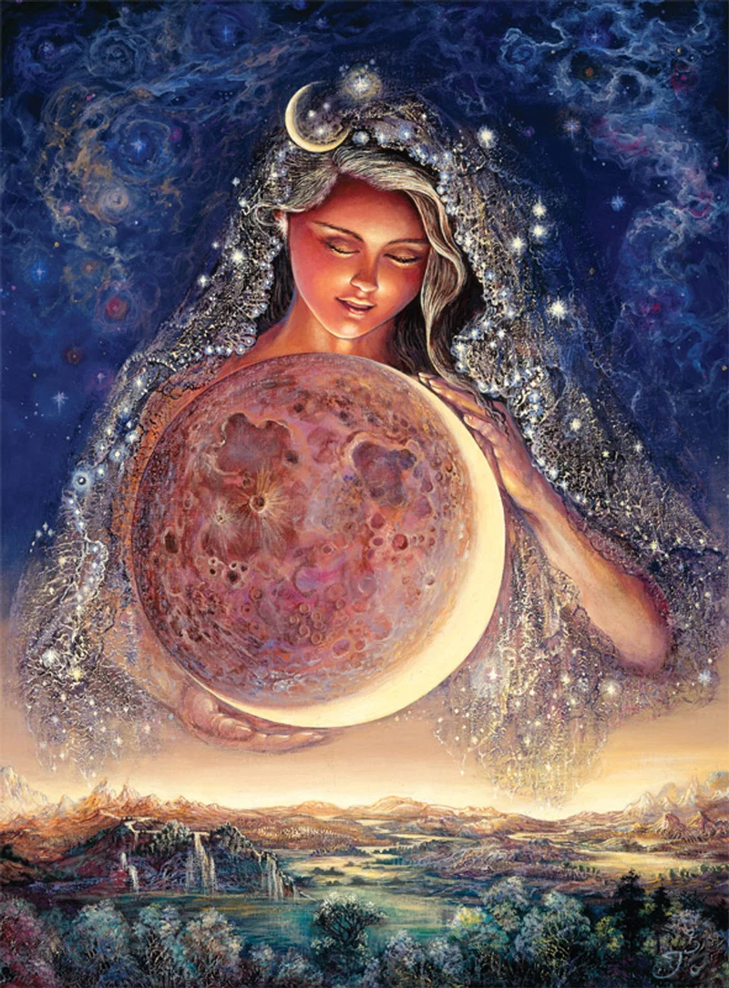 PFG Moon Goddess, Josephine Wall (Glitter Edition) (1000pcs) (Usage/Used - PUZZLES FOR GOOD)