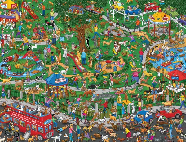 PFG The Dog Park, Steve Skeleton (1000pcs) (Usage/Used - PUZZLES FOR GOOD)