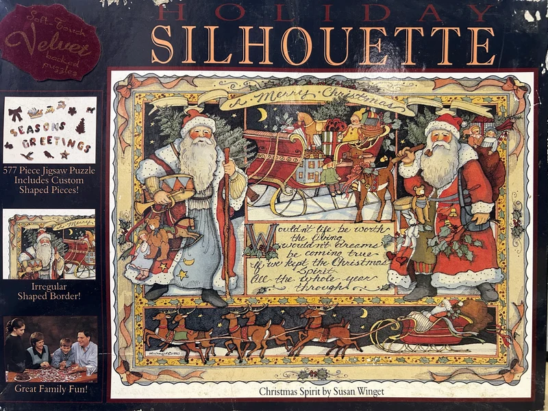 PFG Holiday Silhouette - Christmas Spirit (577pcs) (Usage/Used - PUZZLES FOR GOOD)