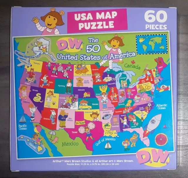 PFG Arthur - USA Map Puzzle (60pcs) (Usage/Used - PUZZLES FOR GOOD)
