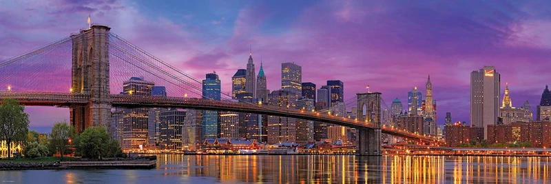 PFG Brooklyn Bridge, New York (Panoramic Puzzle) (Usage/Used - PUZZLES FOR GOOD)