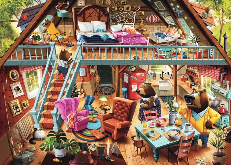 PFG Ravensburger Classic Tales: Goldilocks Gets Caught, Dean MacAdam (Usage/Used - PUZZLES FOR GOOD)