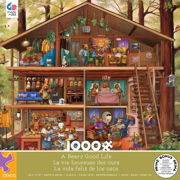 PFG A Beary Good Life, Chris Bigelow (1000pcs) (Usage/Used - PUZZLES FOR GOOD)