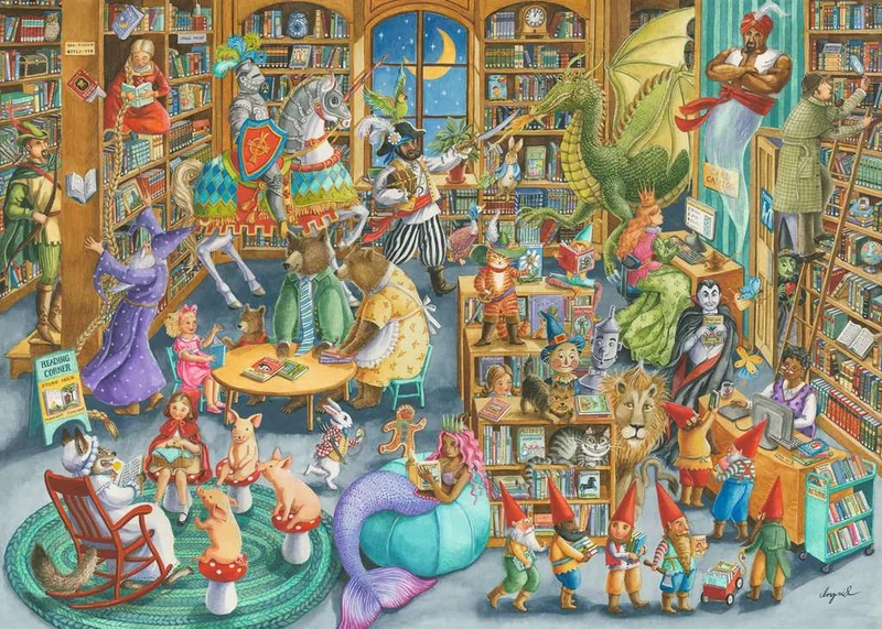PFG Ravensburger Midnight at the Library (1000pcs) (Usage/Used - PUZZLES FOR GOOD)