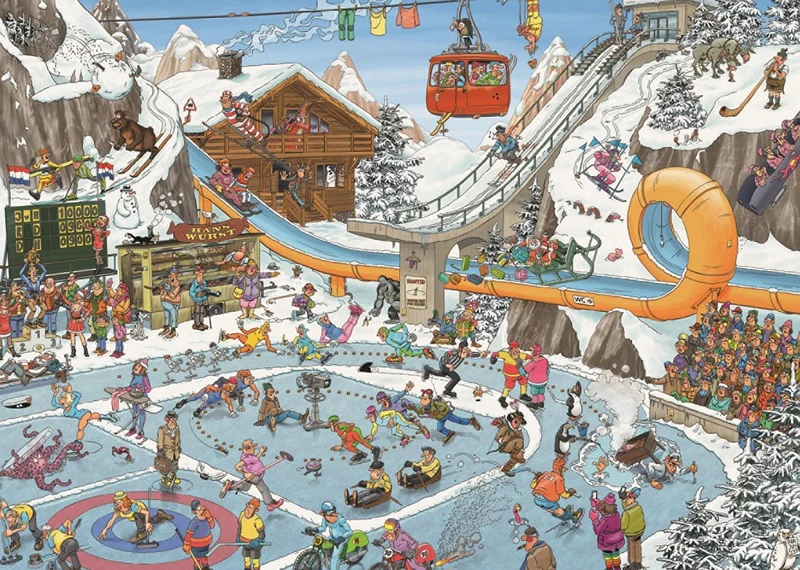 PFG The Winter Games / Jeux d’Hiver, JVH (1000pcs) (Usage/Used - PUZZLES FOR GOOD)