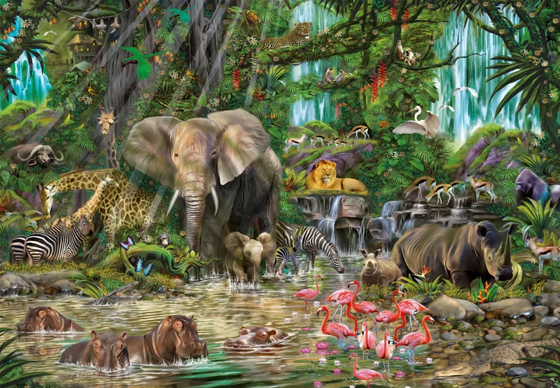 PFG African Jungle, Enright (2000pcs) (Usage/Used - PUZZLES FOR GOOD)