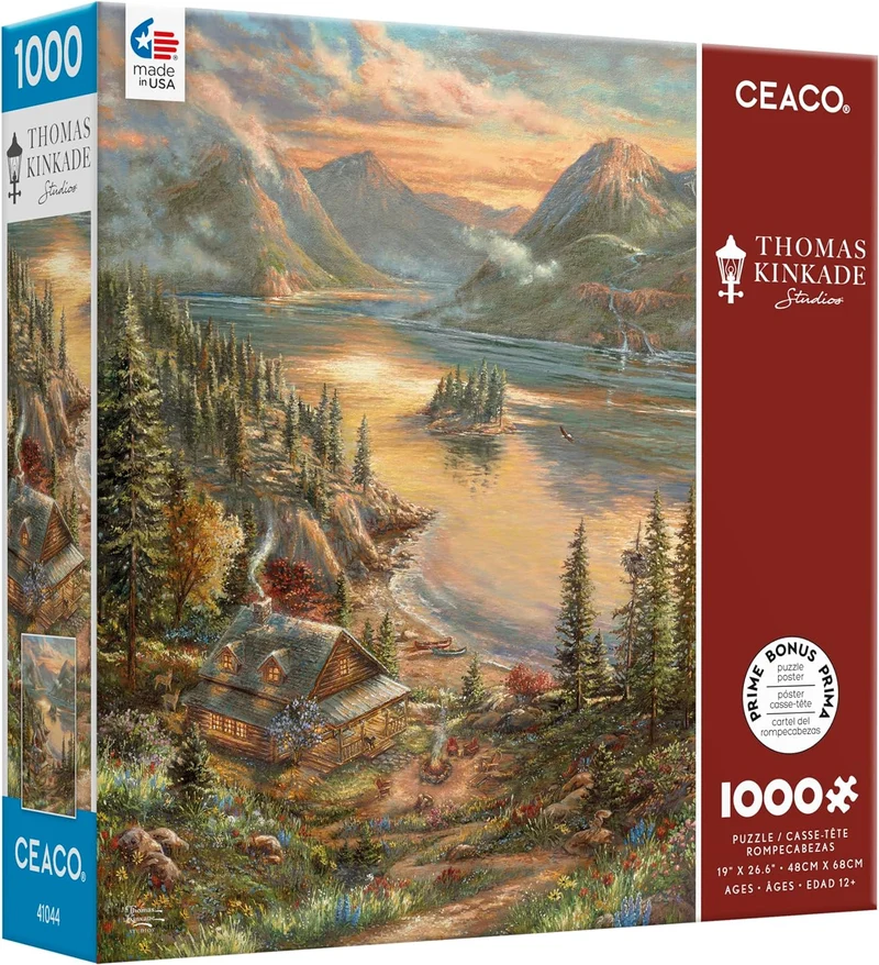 PFG Lakeside Splendor, Thomas Kinkade (1000pcs) (Usage/Used - PUZZLES FOR GOOD)