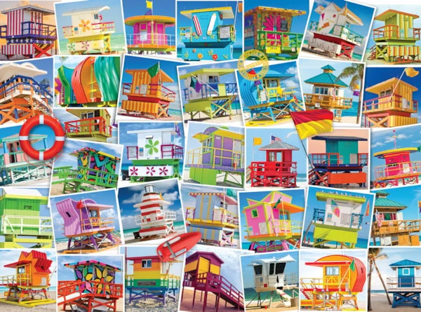 PFG Colors of The World - Lifeguard Towers (Usage/Used - PUZZLES FOR GOOD)