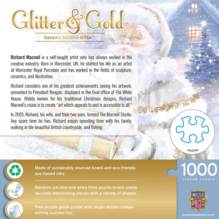 Glitter & Gold - Santa's Golden Gifts, Richard Macneil (1000pcs)