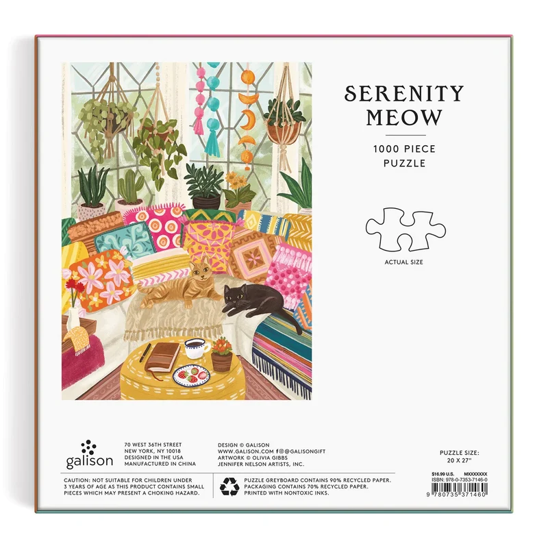 PFG Serenity Meow, Olivia Gibbs (1000pcs) (Usage/Used - PUZZLES FOR GOOD)